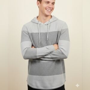 Urban Pipeline Gray Striped Men's Hoodie
